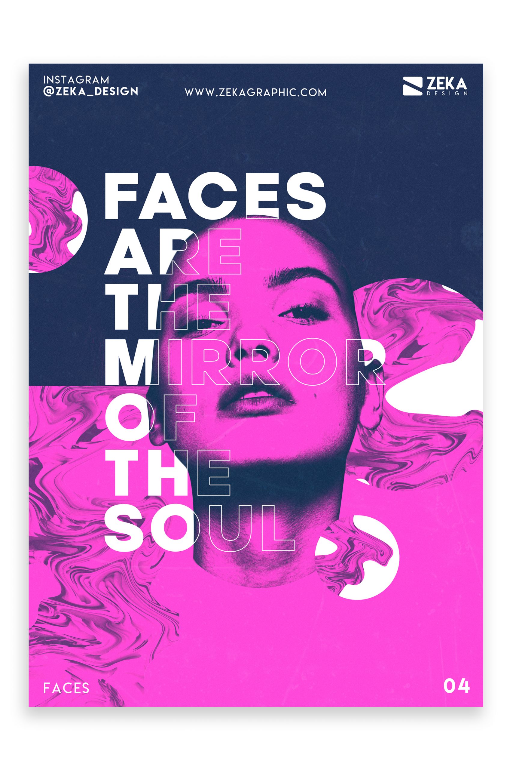 Faces Poster Design Series - Zeka Design