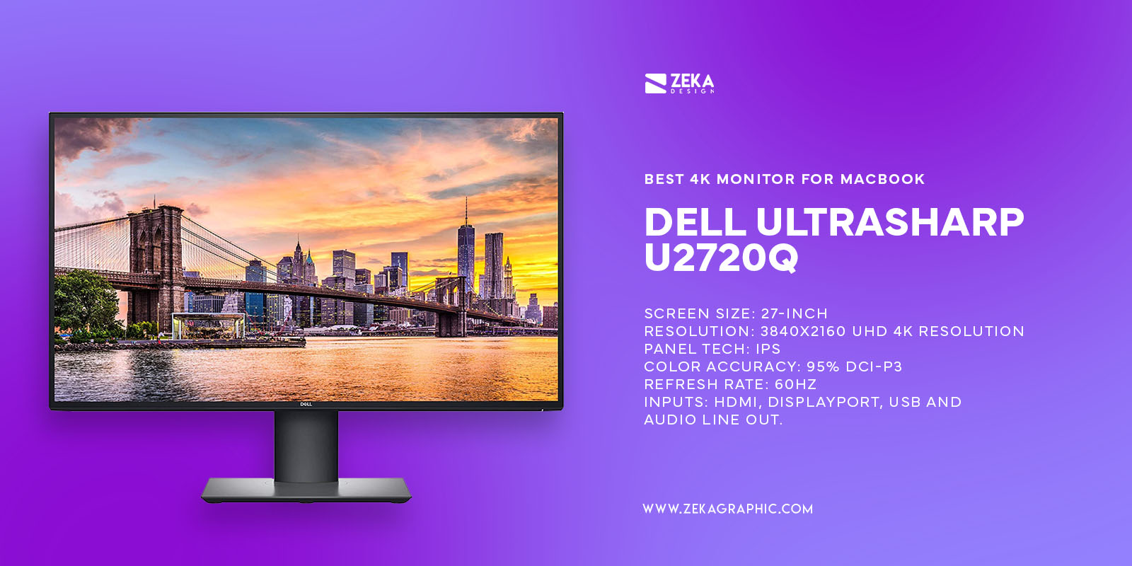 9 Best Monitors For MacBook Pro In 2022 - Zeka Design